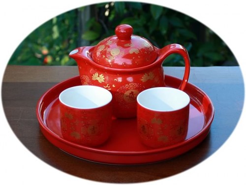 Chinese wedding tea set B